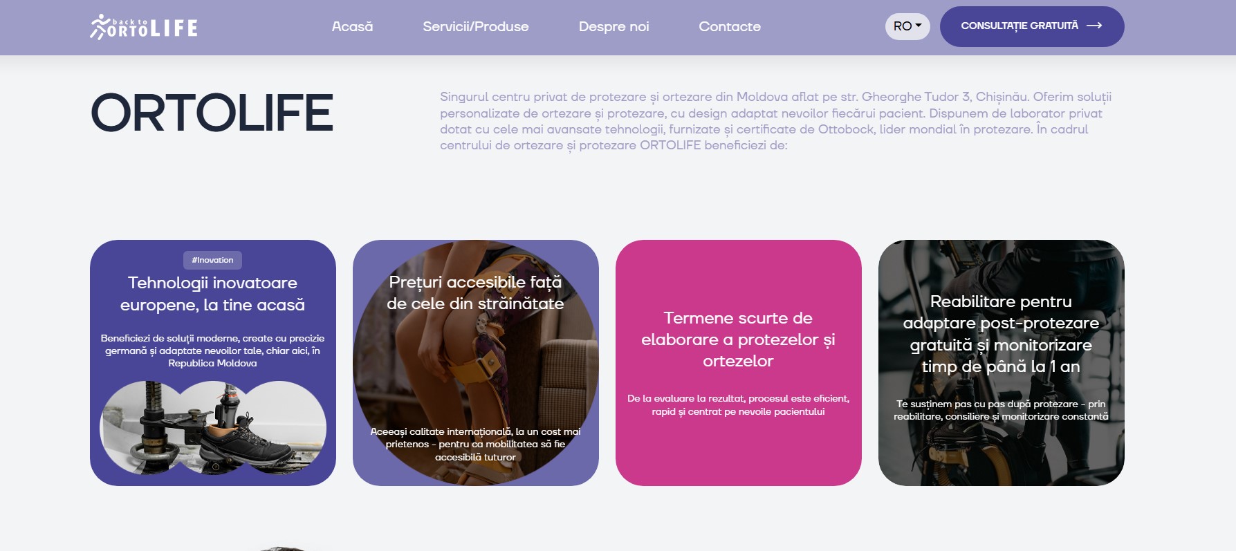 Front-End Development and Technical Improvements for ortolife.md