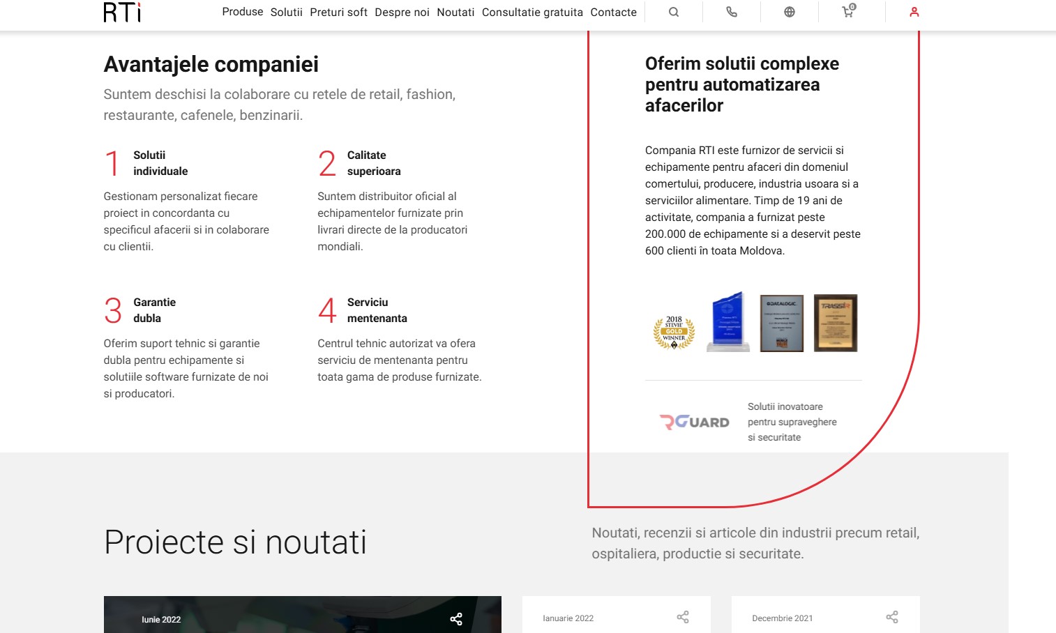 Promovare complexă pentru rti.md
